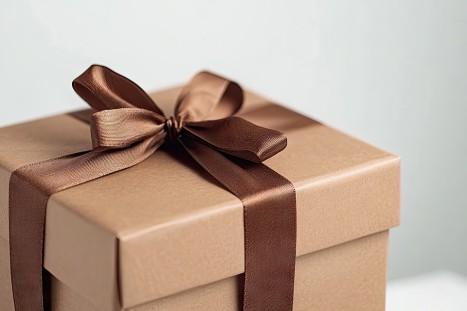 Geschenkkarton mit Schleife