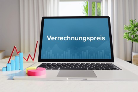 Verrechnungspreise - Schriftzug auf PC